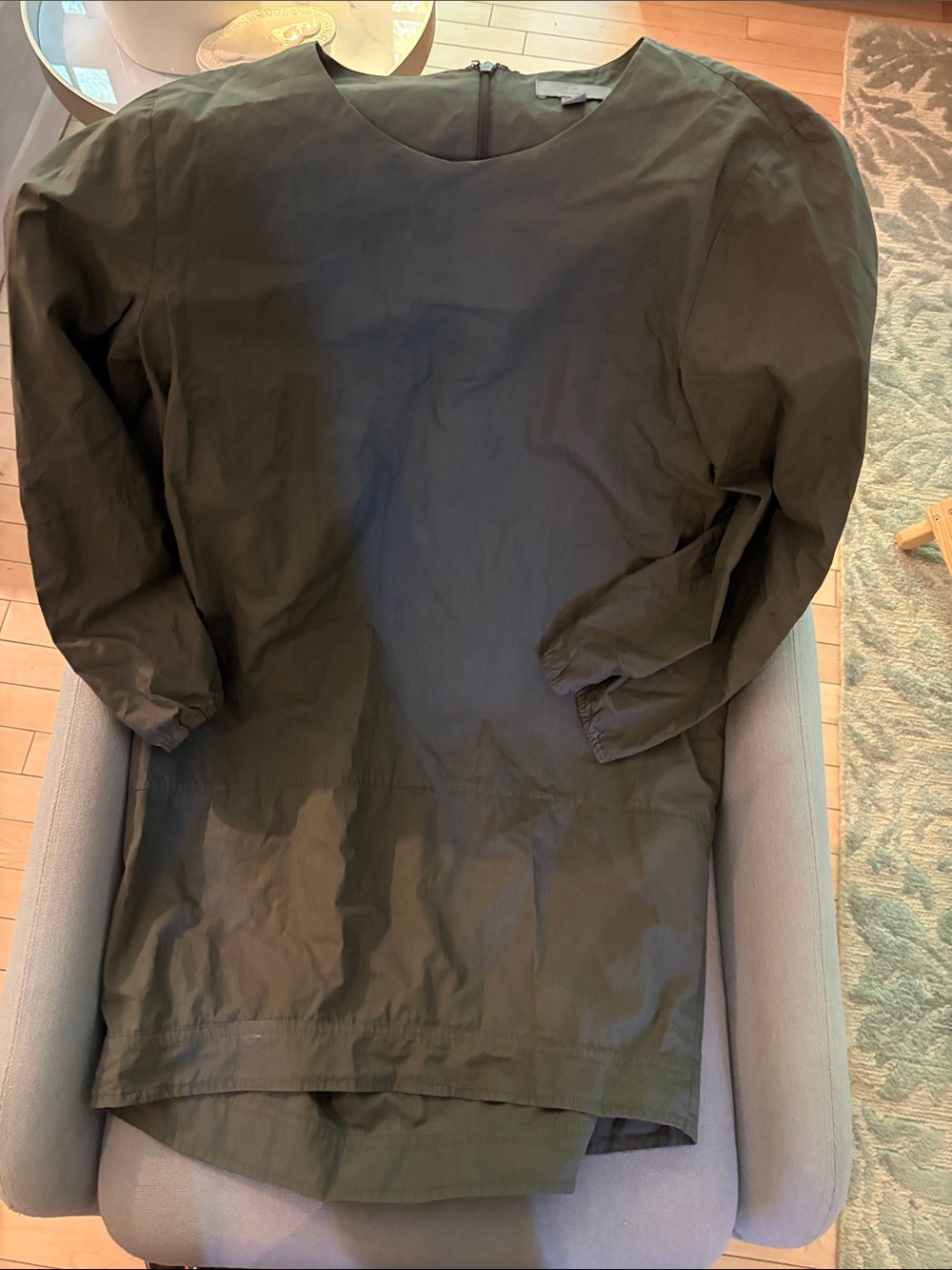 COS Olive Green Long Sleeve Shift Dress